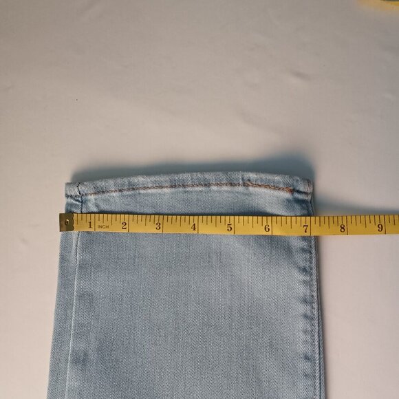 Levi's Denim Jeans Size 32/14 724 High Rise Straight Crop Light Wash Distressed - Picture 10 of 10